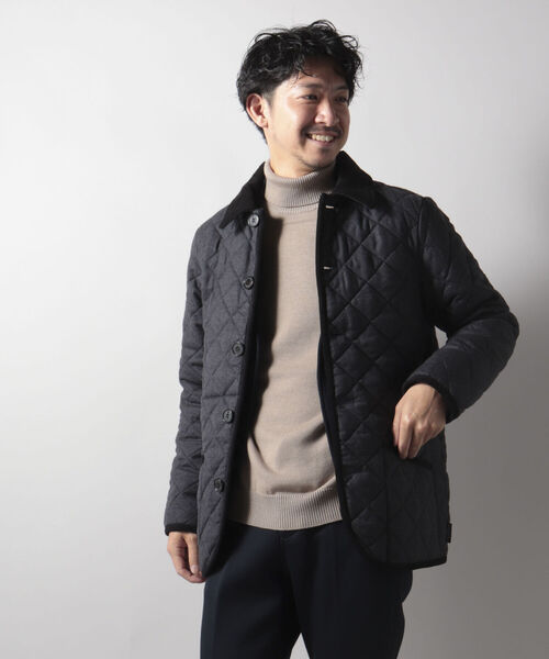 Traditional Weatherwear（トラディショナルウェザーウェア）の「【Traditonal Weather Wear/トラディショナルウェザーウエア】WALERLY TW ウール キルティングジャケット（ブルゾン・メンズ・チャコールグレー/ネイビー・40/38/36）」の3枚目の写真