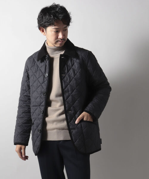 Traditional Weatherwear（トラディショナルウェザーウェア）の「【Traditonal Weather Wear/トラディショナルウェザーウエア】WALERLY TW ウール キルティングジャケット（ブルゾン・メンズ・チャコールグレー/ネイビー・40/38/36）」の6枚目の写真