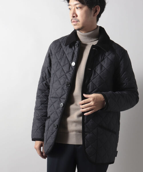 Traditional Weatherwear（トラディショナルウェザーウェア）の「【Traditonal Weather Wear/トラディショナルウェザーウエア】WALERLY TW ウール キルティングジャケット（ブルゾン・メンズ・チャコールグレー/ネイビー・40/38/36）」の10枚目の写真