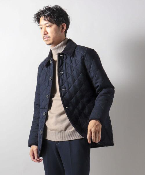 Traditional Weatherwear（トラディショナルウェザーウェア）の「【Traditonal Weather Wear/トラディショナルウェザーウエア】WALERLY TW ウール キルティングジャケット（ブルゾン・メンズ・チャコールグレー/ネイビー・40/38/36）」の4枚目の写真