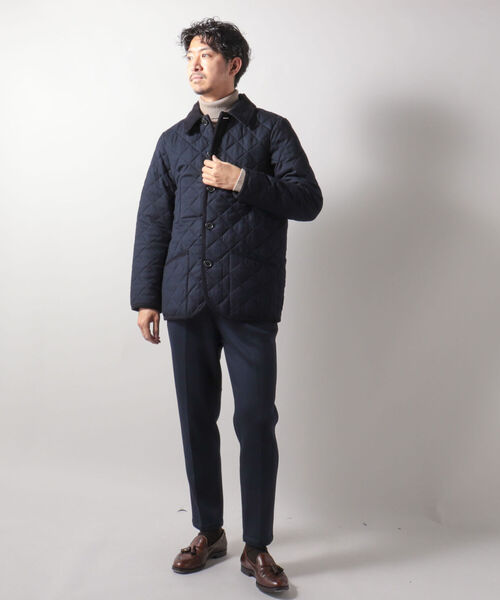 Traditional Weatherwear（トラディショナルウェザーウェア）の「【Traditonal Weather Wear/トラディショナルウェザーウエア】WALERLY TW ウール キルティングジャケット（ブルゾン・メンズ・チャコールグレー/ネイビー・40/38/36）」の12枚目の写真