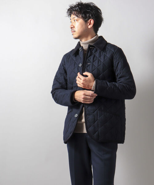 Traditional Weatherwear（トラディショナルウェザーウェア）の「【Traditonal Weather Wear/トラディショナルウェザーウエア】WALERLY TW ウール キルティングジャケット（ブルゾン・メンズ・チャコールグレー/ネイビー・40/38/36）」の8枚目の写真