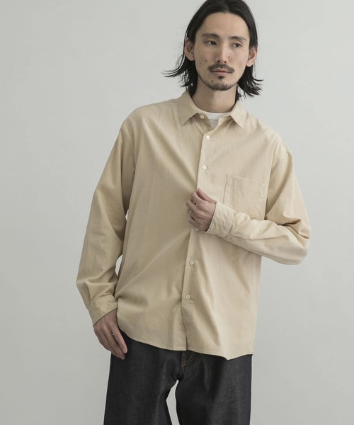 URBAN RESEARCH（アーバンリサーチ）の「JAPAN made ライトコーデュロイシャツ（シャツ/ブラウス・メンズ・チャコールグレー/ブラウン/グリーン系その他/ライトベージュ・MEDIUM/LARGE/X-LARGE）」の3枚目の写真