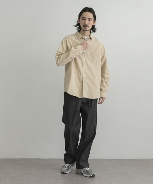 URBAN RESEARCH（アーバンリサーチ）の「JAPAN made ライトコーデュロイシャツ（シャツ/ブラウス・メンズ・チャコールグレー/ブラウン/グリーン系その他/ライトベージュ・MEDIUM/LARGE/X-LARGE）」の7枚目の写真