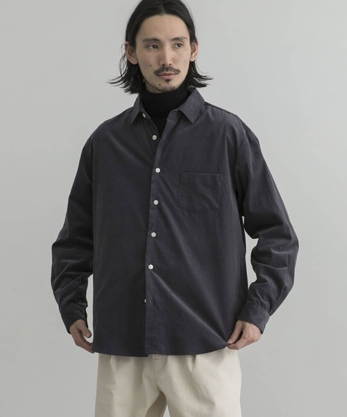 URBAN RESEARCH（アーバンリサーチ）の「JAPAN made ライトコーデュロイシャツ（シャツ/ブラウス・メンズ・チャコールグレー/ブラウン/グリーン系その他/ライトベージュ・MEDIUM/LARGE/X-LARGE）」の15枚目の写真