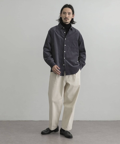 URBAN RESEARCH（アーバンリサーチ）の「JAPAN made ライトコーデュロイシャツ（シャツ/ブラウス・メンズ・チャコールグレー/ブラウン/グリーン系その他/ライトベージュ・MEDIUM/LARGE/X-LARGE）」の17枚目の写真