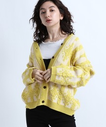 eL | 【eL】7G Flower Jacquard Cardigan/264738(カーディガン/ボレロ)