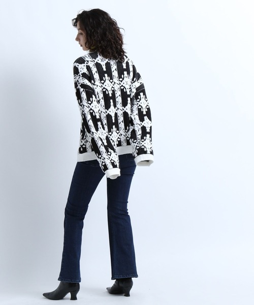 eL（エル）の「【eL】7G Flower Jacquard Cardigan/264738（カーディガン/ボレロ・レディース・ブラック系その他/ブルー系その他/イエロー系その他・FREE）」の19枚目の写真