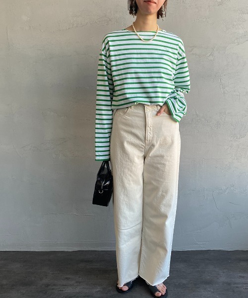 BLACK BY MOUSSY（ブラックバイマウジー）の「[BLACK BY MOUSSY/ブラックバイマウジー] 別注 MACHO ハイウエストストレートデニム（デニムパンツ・レディース・ホワイト/ブルー・23/24/25/26）」の3枚目の写真