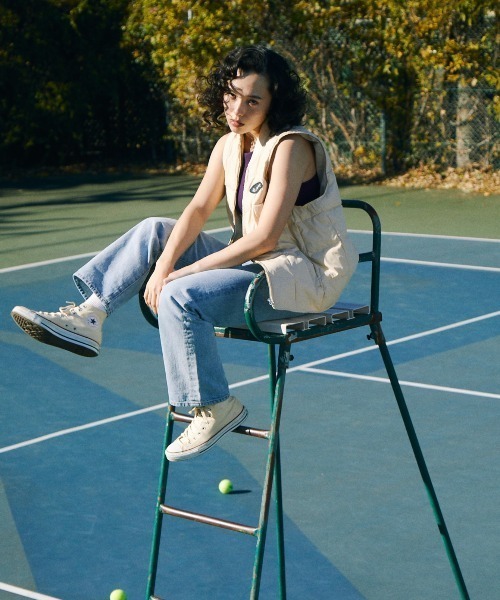 WHO'S WHO gallery（フーズフーギャラリー）の「【SLOPPY/スロッピー】サークルベスト（ベスト・レディース・アイボリー/マスタード/パープル・FREE）」の15枚目の写真