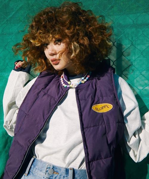 WHO'S WHO gallery（フーズフーギャラリー）の「【SLOPPY/スロッピー】サークルベスト（ベスト・レディース・アイボリー/マスタード/パープル・FREE）」の18枚目の写真