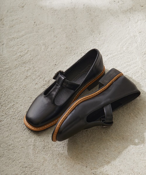 Birthday room（バースデイルーム）の「Tストラップフラットシューズ（ドレスシューズ・レディース・ブラック・24.5/23.5）」の7枚目の写真