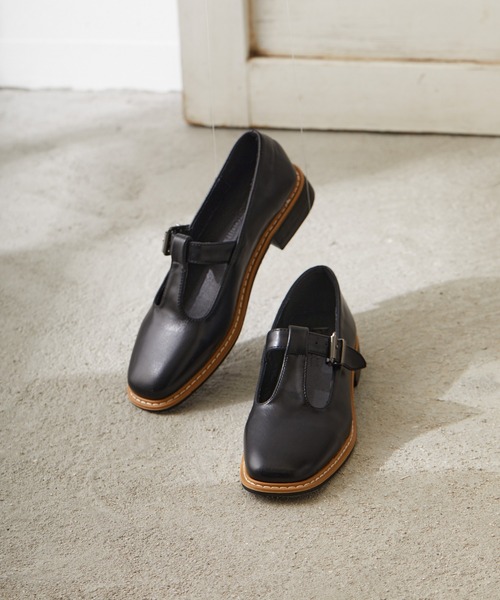 Birthday room（バースデイルーム）の「Tストラップフラットシューズ（ドレスシューズ・レディース・ブラック・24.5/23.5）」の5枚目の写真