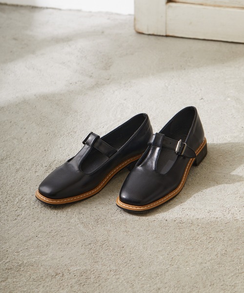 Birthday room（バースデイルーム）の「Tストラップフラットシューズ（ドレスシューズ・レディース・ブラック・24.5/23.5）」の9枚目の写真