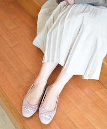 【Bridget Birkin】ビジューパールフラットシューズ(521520)