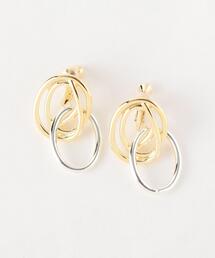 green label relaxing | ダブルトーン メタルリング イヤリング(イヤリング)