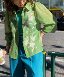 ADALEE EMBROIDERY MESH BLOUSE