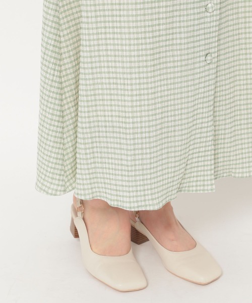 mysty woman(ミスティウーマン)の「楊柳ギンガムフレアスカート 275148(スカート・レディース・ブラック/ベージュ/グリーン・FREE)」の17枚目の写真