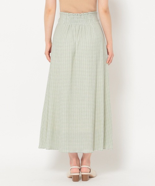 mysty woman(ミスティウーマン)の「楊柳ギンガムフレアスカート 275148(スカート・レディース・ブラック/ベージュ/グリーン・FREE)」の10枚目の写真