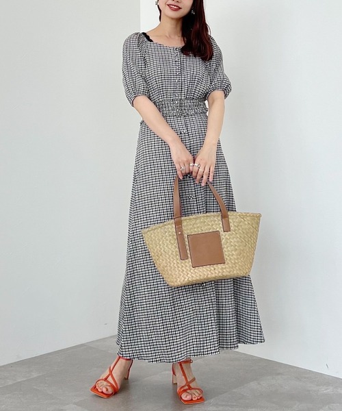 mysty woman(ミスティウーマン)の「楊柳ギンガムフレアスカート 275148(スカート・レディース・ブラック/ベージュ/グリーン・FREE)」の20枚目の写真