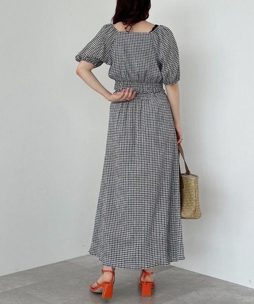 mysty woman(ミスティウーマン)の「楊柳ギンガムフレアスカート 275148(スカート・レディース・ブラック/ベージュ/グリーン・FREE)」の21枚目の写真