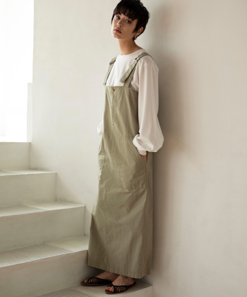 ReNorm（リノーム）の「11ozアクアティック デニムサロペットスカート（サロペット/オーバーオール・レディース・エメラルド/ホワイト/ブラック・フリー）」の13枚目の写真