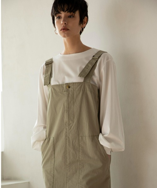 ReNorm（リノーム）の「11ozアクアティック デニムサロペットスカート（サロペット/オーバーオール・レディース・エメラルド/ホワイト/ブラック・フリー）」の14枚目の写真