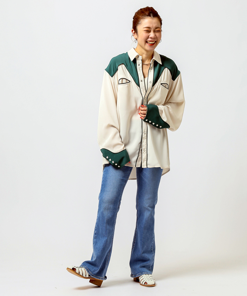 JOINT WORKS(ジョイントワークス)の「JW-PIPING WESTERN シャツ(シャツ/ブラウス・メンズ・ブラック/グリーン・MEDIUM/LARGE)」の21枚目の写真