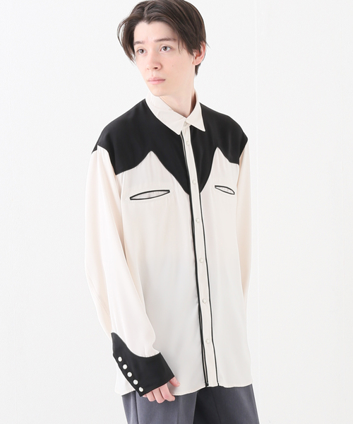 JOINT WORKS(ジョイントワークス)の「JW-PIPING WESTERN シャツ(シャツ/ブラウス・メンズ・ブラック/グリーン・MEDIUM/LARGE)」の4枚目の写真