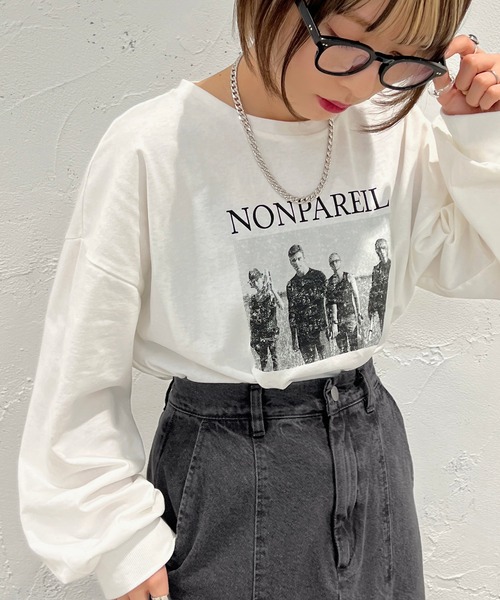apres jour mignon(アプレジュールミニョン)の「アソートプリントロンT【ZOZOTOWN限定アイテム】(Tシャツ/カットソー・レディース・ナチュラル/ホワイト系その他/ブラック/オフホワイト/ピンク・フリー/X-LARGE)」の2枚目の写真