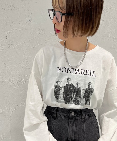 apres jour mignon(アプレジュールミニョン)の「アソートプリントロンT【ZOZOTOWN限定アイテム】(Tシャツ/カットソー・レディース・ナチュラル/ホワイト系その他/ブラック/オフホワイト/ピンク・フリー/X-LARGE)」の7枚目の写真