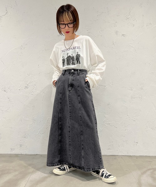 apres jour mignon(アプレジュールミニョン)の「アソートプリントロンT【ZOZOTOWN限定アイテム】(Tシャツ/カットソー・レディース・ナチュラル/ホワイト系その他/ブラック/オフホワイト/ピンク・フリー/X-LARGE)」の9枚目の写真