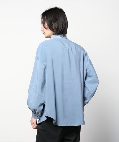 JOHN'S CLOSET（ジョンズクローゼット）の「【i】ポリ無地バルーンスリーブシャツ（シャツ/ブラウス・メンズ・モカ/グリーン/グレイッシュブルー/ホワイト/グレイッシュベージュ/ブラック・LARGE/MEDIUM/X-LARGE）」の14枚目の写真