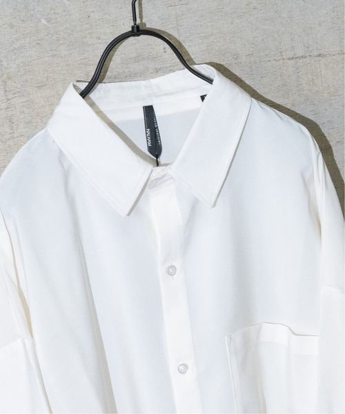 JOHN'S CLOSET（ジョンズクローゼット）の「【i】ポリ無地バルーンスリーブシャツ（シャツ/ブラウス・メンズ・モカ/グリーン/グレイッシュブルー/ホワイト/グレイッシュベージュ/ブラック・LARGE/MEDIUM/X-LARGE）」の7枚目の写真