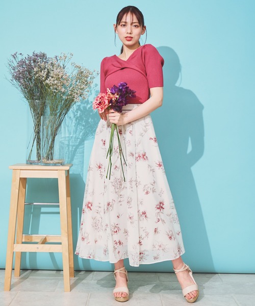 NOELA（ノエラ）の「ペイントラインフラワースカート（スカート・レディース・ピンク/イエロー/ブルー・M/S）」の10枚目の写真