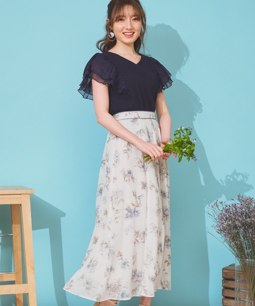 NOELA（ノエラ）の「ペイントラインフラワースカート（スカート・レディース・ピンク/イエロー/ブルー・M/S）」の12枚目の写真