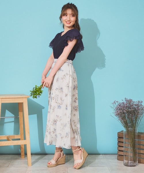 NOELA（ノエラ）の「ペイントラインフラワースカート（スカート・レディース・ピンク/イエロー/ブルー・M/S）」の13枚目の写真