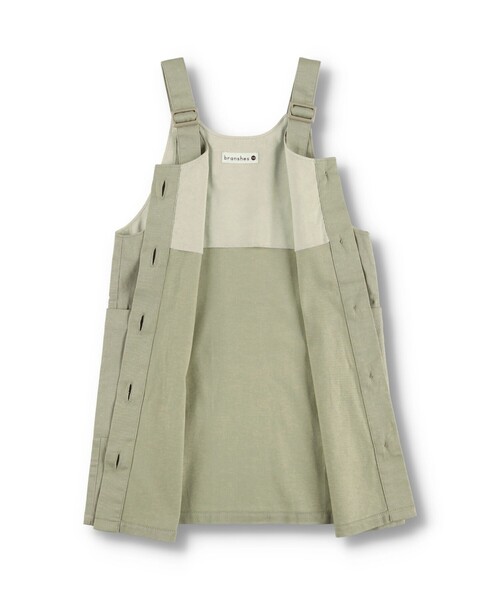 BRANSHES(ブランシェス)の「フロントボタンジャンパースカート(ジャンパースカート・キッズ・ベージュ/ブルー・120/130/110/140/150/100/90)」の8枚目の写真