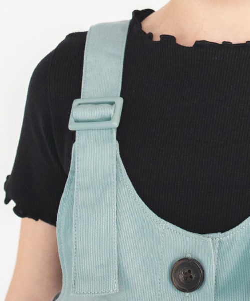 BRANSHES(ブランシェス)の「フロントボタンジャンパースカート(ジャンパースカート・キッズ・ベージュ/ブルー・120/130/110/140/150/100/90)」の6枚目の写真