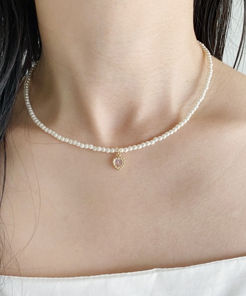 セール ハートビジューパールネックレス ネックレス Loueme ルエム のファッション通販 Zozotown