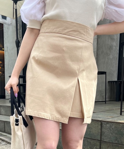 OLIVE des OLIVE（オリーブデオリーブ）の「スリットタイトミニスカート（スカート・レディース・ネイビー/ブラック/アイボリー・FREE）」の2枚目の写真