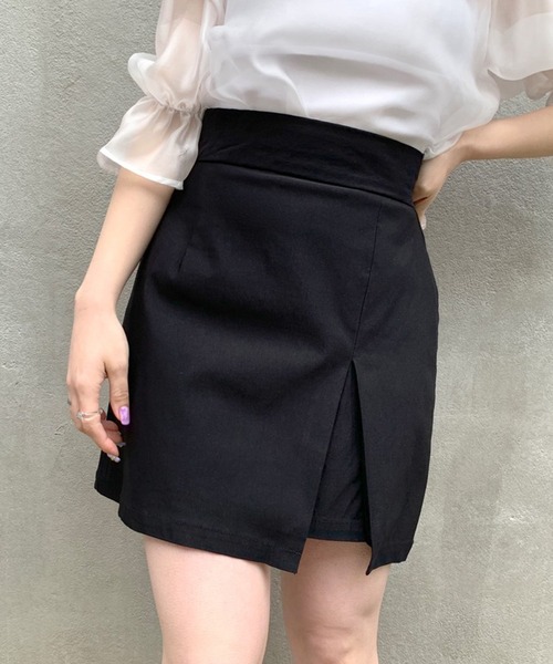 OLIVE des OLIVE（オリーブデオリーブ）の「スリットタイトミニスカート（スカート・レディース・ネイビー/ブラック/アイボリー・FREE）」の3枚目の写真