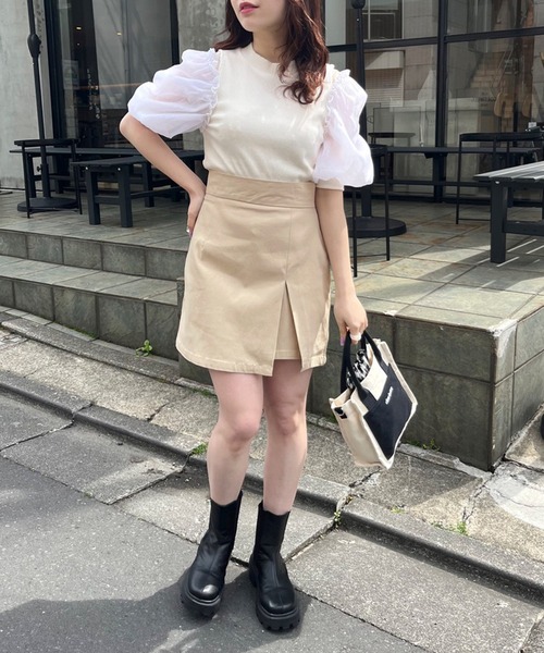 OLIVE des OLIVE（オリーブデオリーブ）の「スリットタイトミニスカート（スカート・レディース・ネイビー/ブラック/アイボリー・FREE）」の4枚目の写真