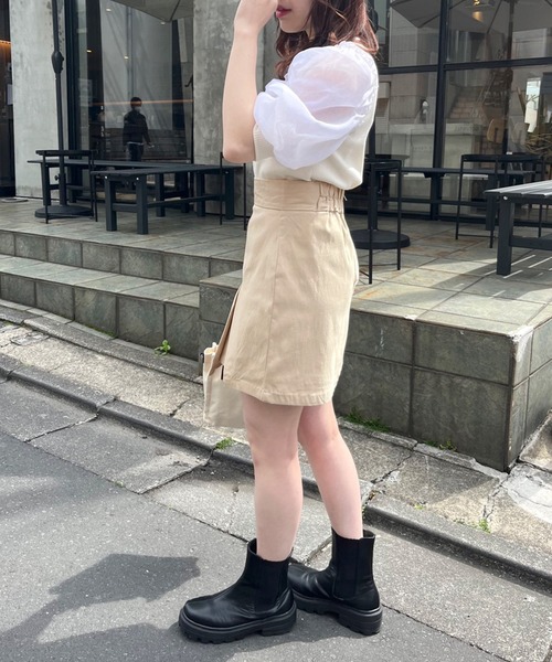 OLIVE des OLIVE（オリーブデオリーブ）の「スリットタイトミニスカート（スカート・レディース・ネイビー/ブラック/アイボリー・FREE）」の5枚目の写真