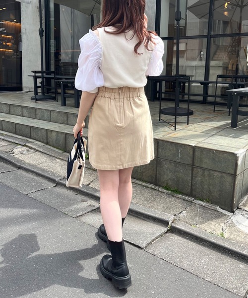 OLIVE des OLIVE（オリーブデオリーブ）の「スリットタイトミニスカート（スカート・レディース・ネイビー/ブラック/アイボリー・FREE）」の6枚目の写真