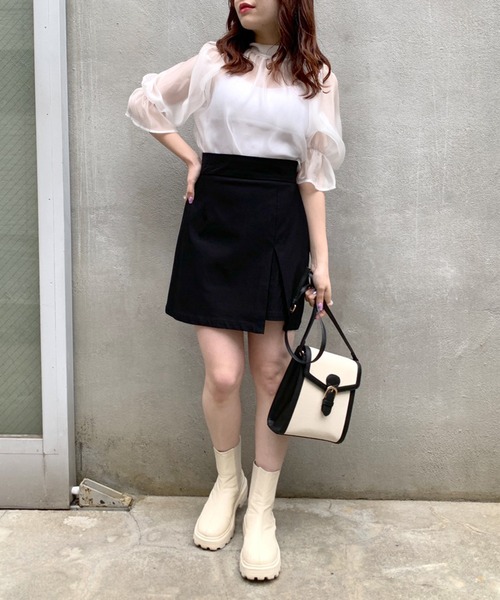 OLIVE des OLIVE（オリーブデオリーブ）の「スリットタイトミニスカート（スカート・レディース・ネイビー/ブラック/アイボリー・FREE）」の9枚目の写真