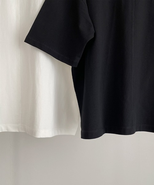 y/m by MIHO（イムバイミホ）の「センターラインTシャツ（Tシャツ/カットソー・レディース・ホワイト/ブラック・FREE）」の13枚目の写真
