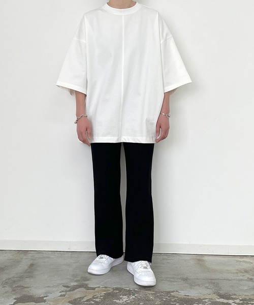 y/m by MIHO（イムバイミホ）の「センターラインTシャツ（T