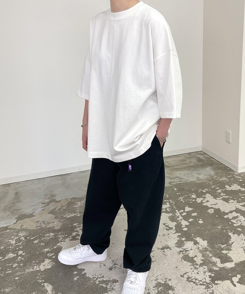 y/m by MIHO（イムバイミホ）の「センターラインTシャツ（Tシャツ/カットソー・レディース・ホワイト/ブラック・FREE）」の7枚目の写真