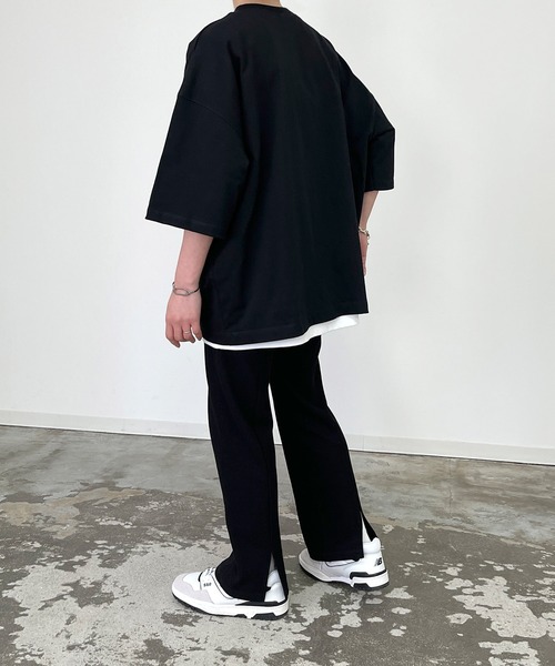 y/m by MIHO（イムバイミホ）の「センターラインTシャツ（Tシャツ/カットソー・レディース・ホワイト/ブラック・FREE）」の8枚目の写真